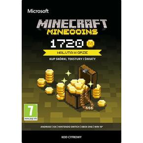 Kod aktywacyjny MICROSOFT Minecraft Minecoins 1720 monet