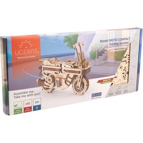 Zabawka drewniana UGEARS Mechaniczne modele 3D Moto Compact 70168 (192 elementy)
